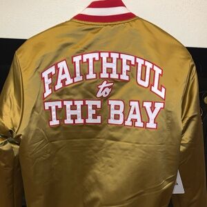 Men's Gold San Francisco 49ers Heavyweight Satin Full-Zip Jacket